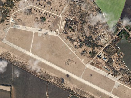 Ein Luftwaffenstützpunkt der ukrainischen Armee nahe Schytomyr