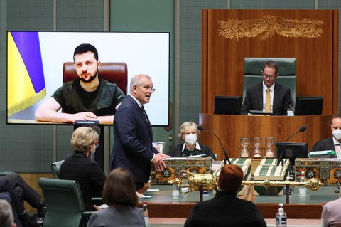 Australiens Premier Scott Morrison im Parlament