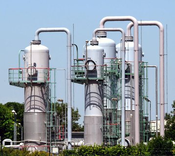 Anlagen für die Speicherung von Gas stehen auf dem Gelände des Untergrund-Gasspeichers der VNG AG.
