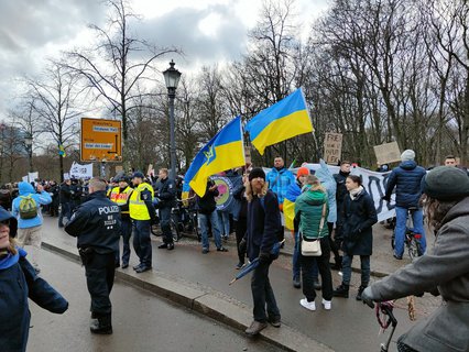 Gegenprotest in der Ebertstraße 