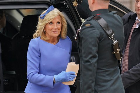 Jill Biden, First Lady der USA, erschien ohne ihren Mann.