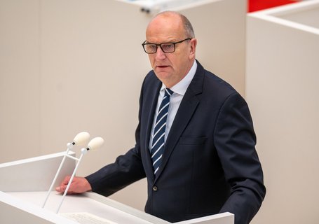Woidke am Mittwoch während seiner Ansprache im Landtag