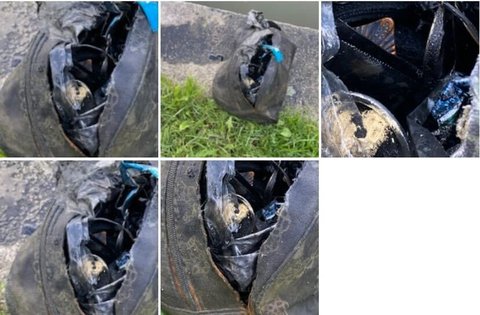 Am Nachmittag wurde noch ein mysteriöser Beutel aus dem Wasser gefischt. Diebesgut, vermutet die Polizei.