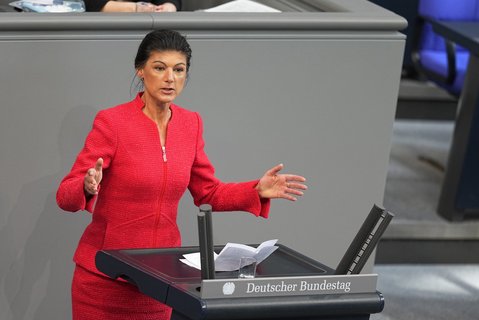 Sahra Wagenknecht bei ihrer Rede