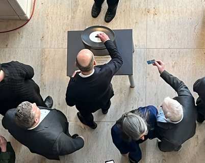 Bundeskanzler Olaf Scholz bei der Stimmabgabe