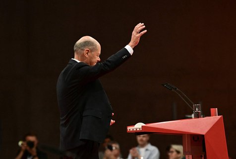 Olaf Scholz bei seiner Abschiedsrede.