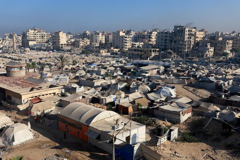 Palästinensisches Zeltlager in Gaza-Stadt.