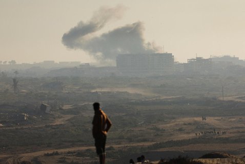 Rauch nach einem israelischen Luftangriff im Gazastreifen.