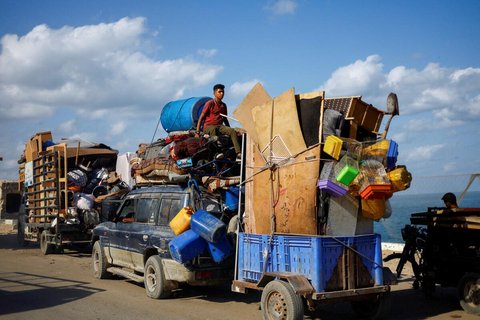 Palästinenser auf der Flucht aus Gaza-Stadt.
