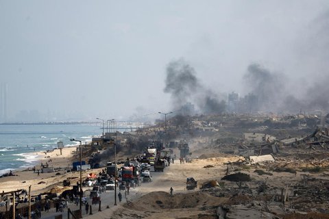 Massenflucht aus Gaza-Stadt.