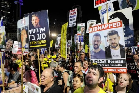 Demonstranten in Tel Aviv.