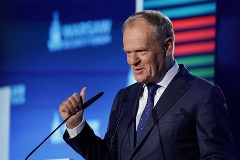 Tursk beim Forum in Warschau