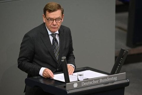 Johann Wadephul (CDU), Außenminister, spricht am 8.10. im Bundestag. 