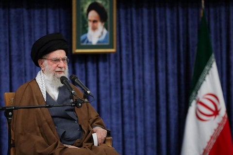 Ajatollah Ali Chamenei bei einer Rede am Sonntag in Teheran.