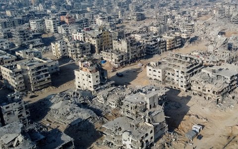 Blick auf die Ruinen von Gaza-Stadt.