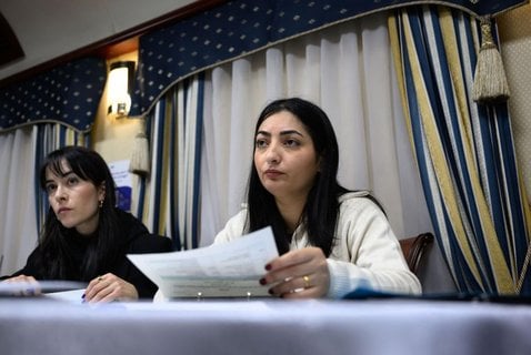 Bundesentwicklungsministerin Alabali Radovan (r.) am 29. Oktober auf einer Reise in die Ukraine.