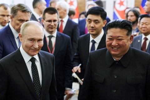 Der russische Präsident Wladimir Putin (links) und Nordkoreas Machthaber Kim Jong Un