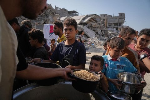 Essensausgabe in Gaza Ende Oktober. 