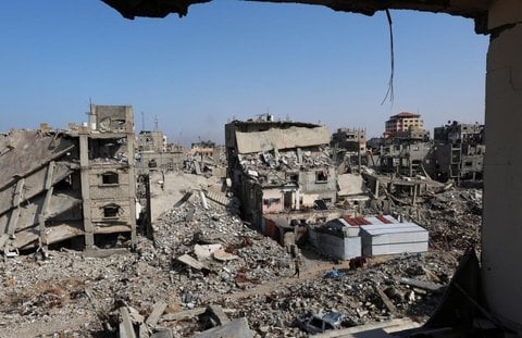 Zerstörtes Viertel in Chan Junis.
