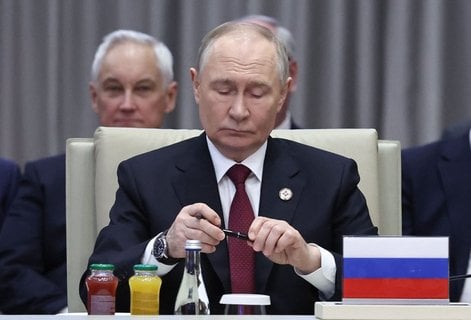 Russlands Machthaber Wladimir Putin bei einem Treffen des Militärbündnisses in Bischkek.