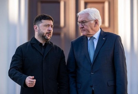 Wolodymyr Selenskyj und Frank-Walter Steinmeier. 