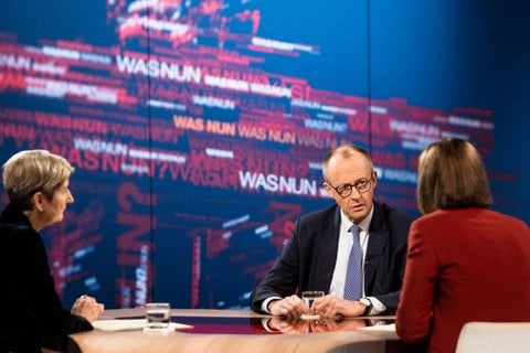 Bundeskanzler Friedrich Merz (CDU) in der ZDF-Sendung „Was nun?“.