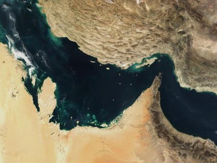  Der Persische Golf, die Straße von Hormus und der Golf von Oman in einer undatierten, von der NASA zur Verfügung gestellten, Satellitenaufnahme.