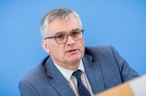 Stefan Kornelius, Regierungssprecher, im Haus der Bundespressekonferenz.